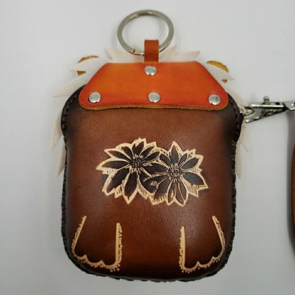 Lion Cat Gift Wristlet Wallet Card Holder Keychain Quirky Handmade Unique Boho - Picture 11 of 16